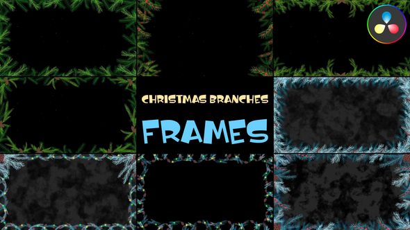 Photo of Christmas Branches Frames for DaVinci Resolve – Videohive 56035475