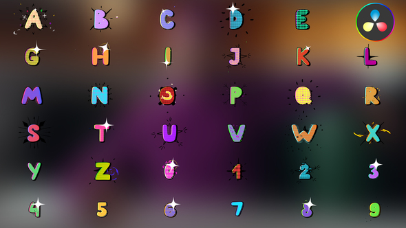 Photo of Comics Animated Alphabet Typeface for DaVinci Resolve – Videohive 56091632