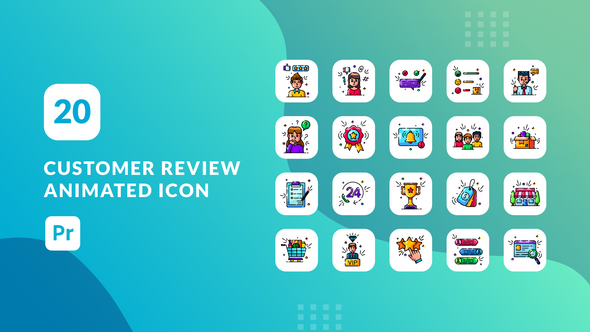 Photo of Customer Review Animated Icons | Premiere Pro MOGRT – Videohive 56298441