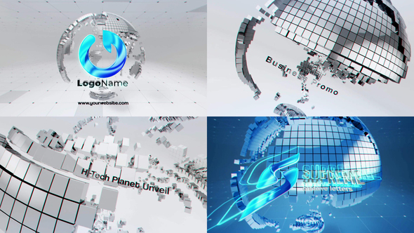 Photo of Dynamic Cube Earth Unveil – Videohive 56315345