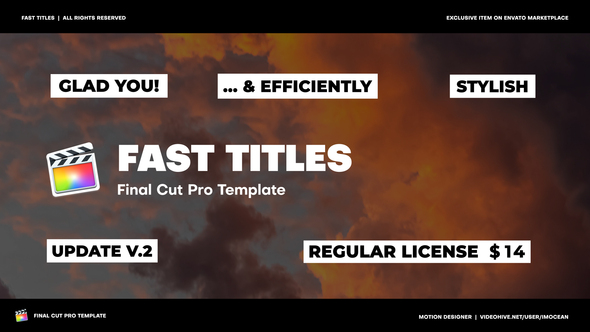 Photo of Fast Titles | Final Cut Pro – Videohive 56244710