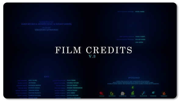 Photo of Film Credits V3 – Videohive 56384996