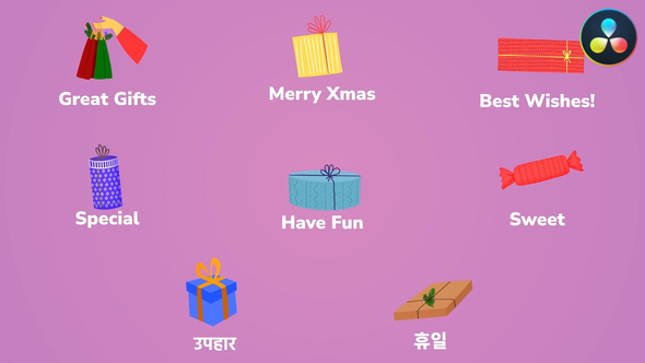 Photo of Gift Boxes Icons And Titles for DaVinci Resolve – Videohive 56079584