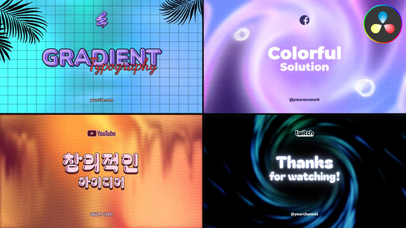 Photo of Gradient Typography for DaVinci Resolve – Videohive 56091549