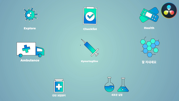 Photo of Medicine Icons And Titles for DaVinci Resolve – Videohive 56240749