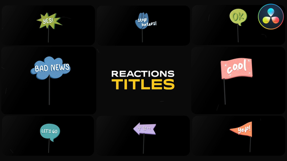 Photo of Reactions Titles | DaVinci Resolve – Videohive 56341283