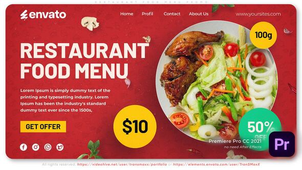 Photo of Restaurant Food Menu Promo – Videohive 56211865