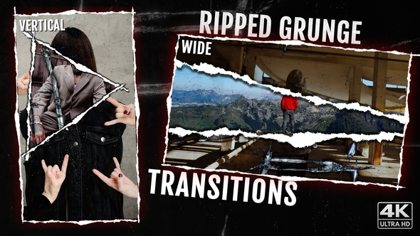 Photo of Ripped Grunge Transitions – Videohive 56209607