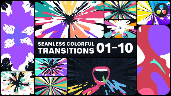 Photo of Seamless Colorful Transitions for DaVinci Resolve – Videohive 56252003