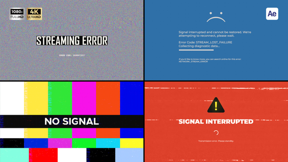 Photo of Signal Lost Overlays – Videohive 56336142