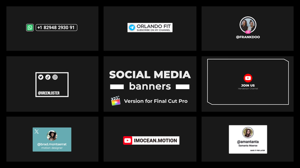 Photo of Social Media Banners | FCPX – Videohive 56145777