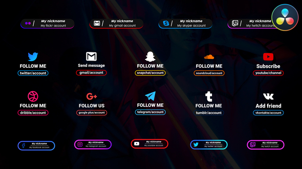 Photo of Social Media Lower Third Big Pack for DaVinci Resolve – Videohive 56448001