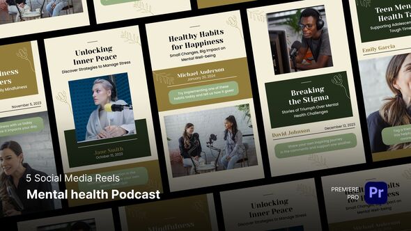 Photo of Social Media Reels – Mental Health Podcast Premiere Pro Templates – Videohive 56300909