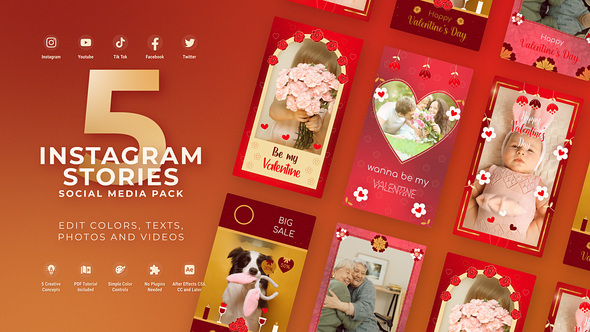 Photo of Valentines Day Vertical Reels Red Gold – Videohive 56320761