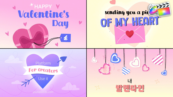 Photo of Valentines Typography for FCPX – Videohive 56519394