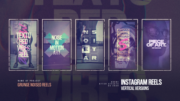 Photo of Vertical Grunge Noised Reels – Videohive 56229403