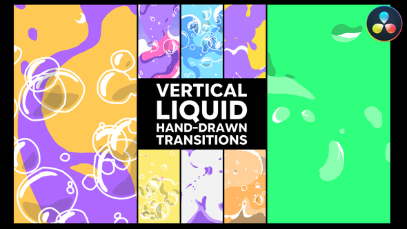 Photo of Vertical Liquid Hand Drawn Transitions | DaVinci Resolve – Videohive 56297843