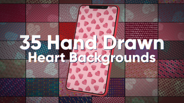 Photo of 35 Hand Drawn Heart Backgrounds – Videohive 56528794