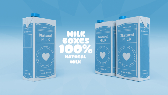 Photo of 3D Mockup Milk Box – Videohive 56568263