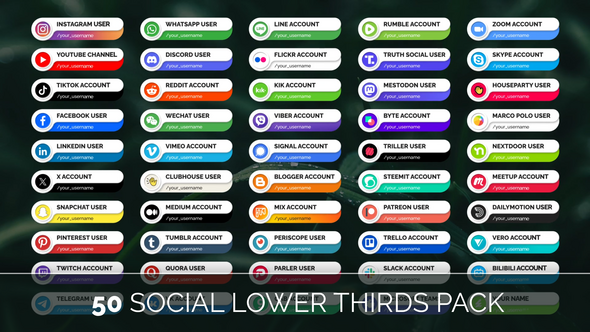 Photo of 50 Social Media Lower Thirds Pack – Videohive 54135509