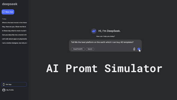 Photo of AI Prompt | DeepSeek UI – Videohive 56558161