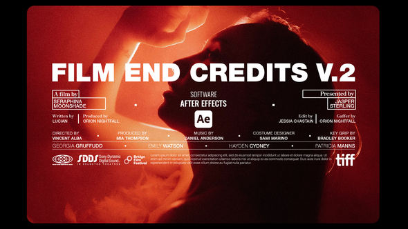 Photo of Animated Film End Credits V2 For After Effects – Videohive 56517378