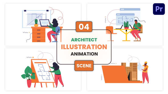 Photo of Architect Illustration Animation Scene – Videohive 56880935