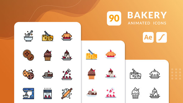 Photo of Bakery Animated Icons | After Effects – Videohive 56534810