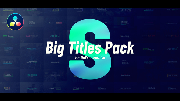 Photo of Big Titles Pack | DaVinci Resolve – Videohive 56962716