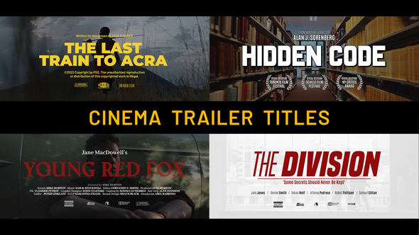 Photo of Cinema Trailer Titles | After Effects – Videohive 56510168