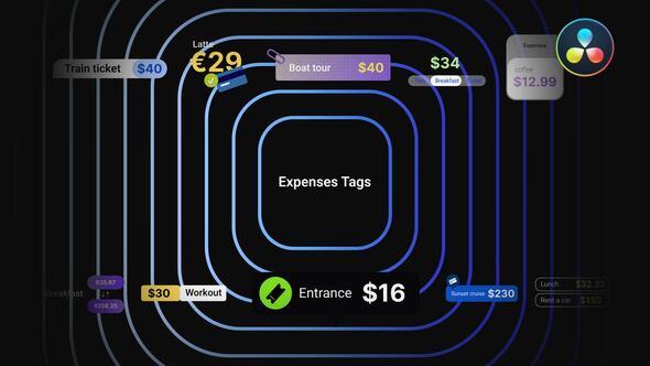 Photo of Expenses Tags for DaVinci Resolve – Videohive 56535457