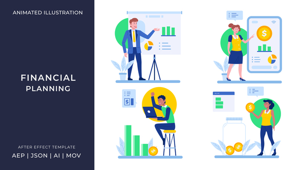 Photo of Financial Planning Animated Illustration | After Effects – Videohive 56534881