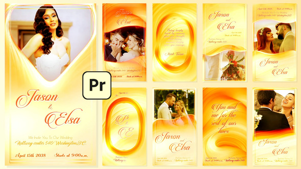 Photo of Gold Wedding Invatation Stories Reels – Videohive 56584689