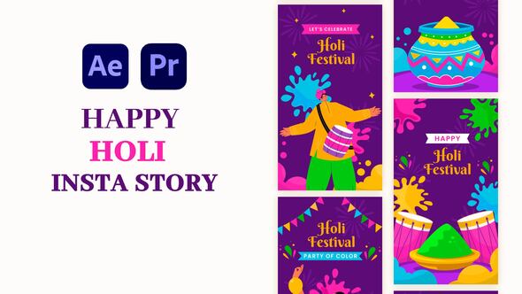 Photo of Holi Festival Instagram Story – Videohive 56766078