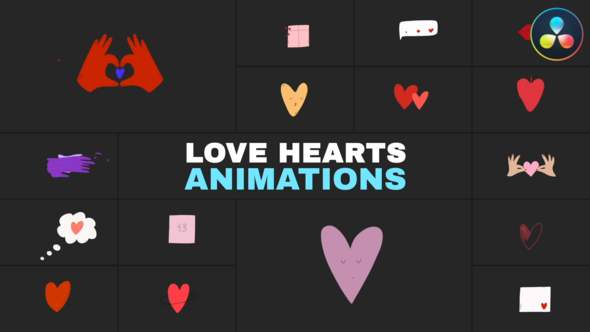 Photo of Love Hearts Animations | DaVinci Resolve – Videohive 56653978