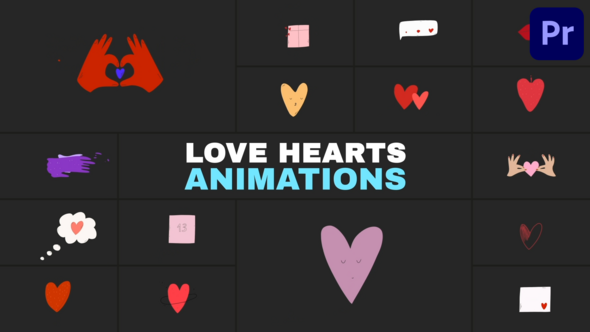 Photo of Love Hearts Animations | Premiere Pro MOGRT – Videohive 56593233