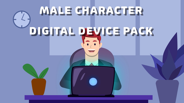 Photo of Male Character Digital Device Pack – Videohive 56641016