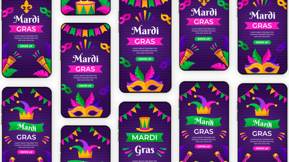 Photo of Mardi Gras Celebration Instagram Stories – Videohive 56602673