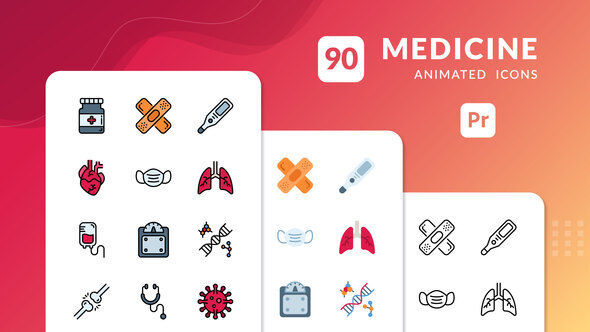 Photo of Medicine Animated Icons | Premiere Pro MOGRT – Videohive 56614125