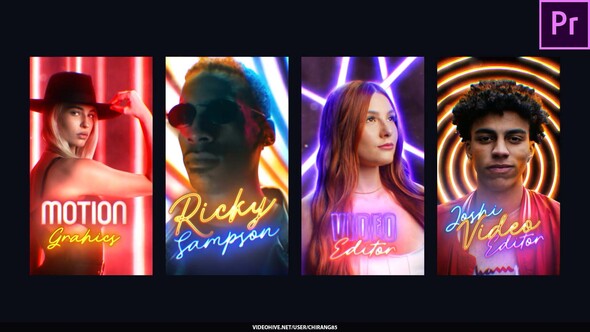 Photo of Neon Poster Stories For Premiere Pro – Videohive 56866938