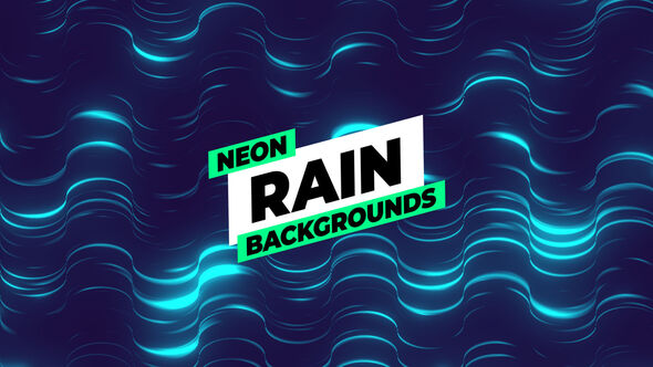 Photo of Neon Rain Backgrounds – Videohive 56528282