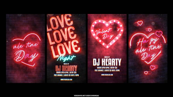 Photo of Neon Valentine Stories – Videohive 56480588