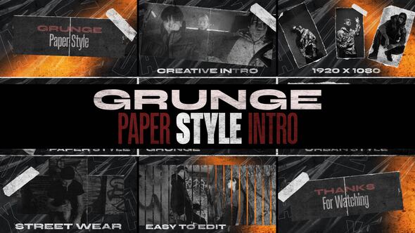 Photo of Paper Style Grunge Intro – Videohive 56432717