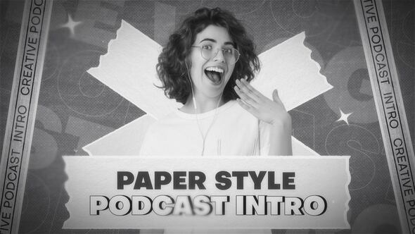 Photo of Paper Style Podcast Intro | MOGRT – Videohive 56618990