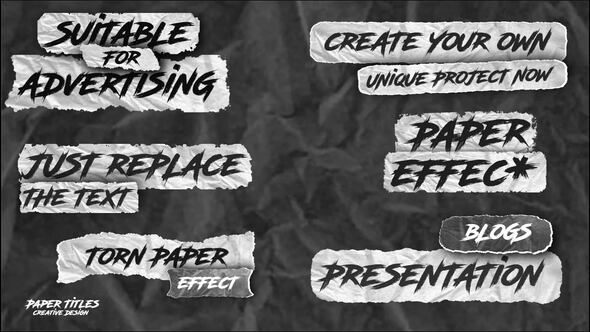 Photo of Paper Titles // Premiere Pro – Videohive 56809814