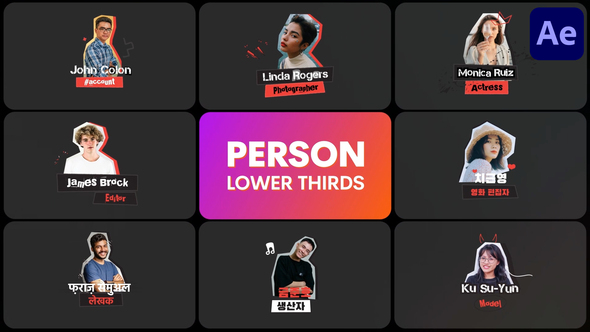 Photo of Person Introducing Lower Thirds for After Effects – Videohive 56634770