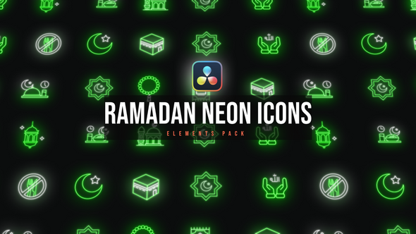 Photo of Ramadan Neon Icons – Videohive 56975523