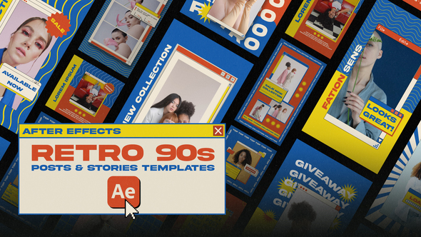 Photo of Retro 90s Social Media Templates For Ae – Videohive 56809021