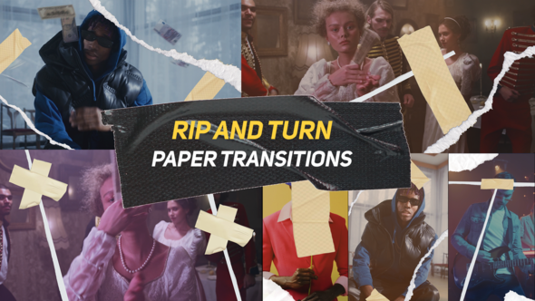 Photo of Rip And Turn Overlay Paper Transitions || MOGRT – Videohive 56653880