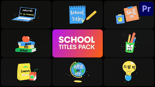 Photo of School Titles Pack for Premiere Pro – Videohive 56805981